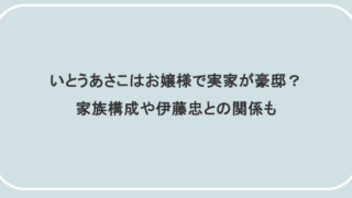 いとうあさこはお嬢様で実家が豪邸？家族構成や伊藤忠との関係も